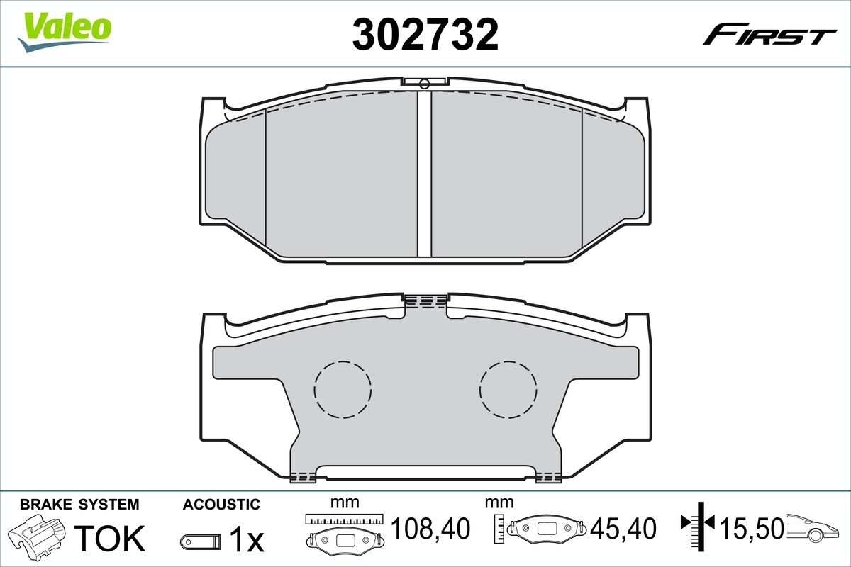 VALEO Fékbetét, mind 302732_VALEO